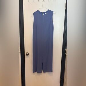Lewit Lavender-Blue Sleeveless Long Shift Dress